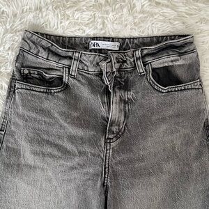ZARA Grey Wide Leg Jeans